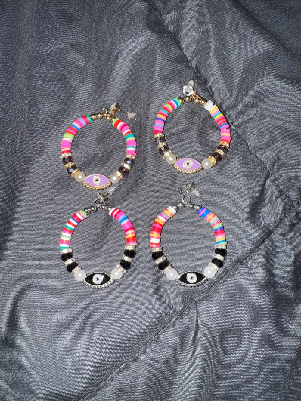 2 pairs of evil eye 🧿 earrings